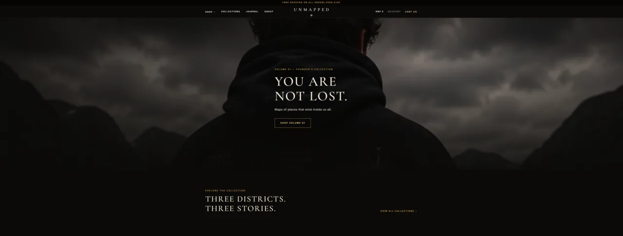 Preview of the Unmapped website, in build