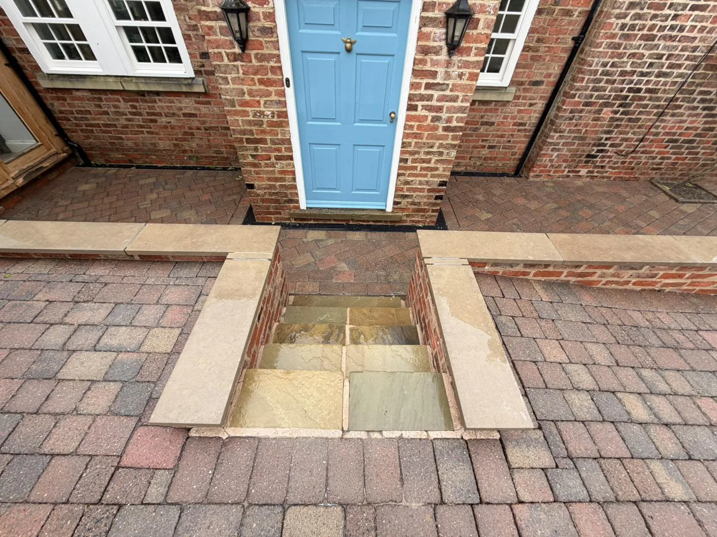 A finished front path clean at a Thirsk property